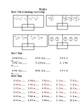 Đề kiểm tra cuối Tuần 4 môn Toán Lớp 1